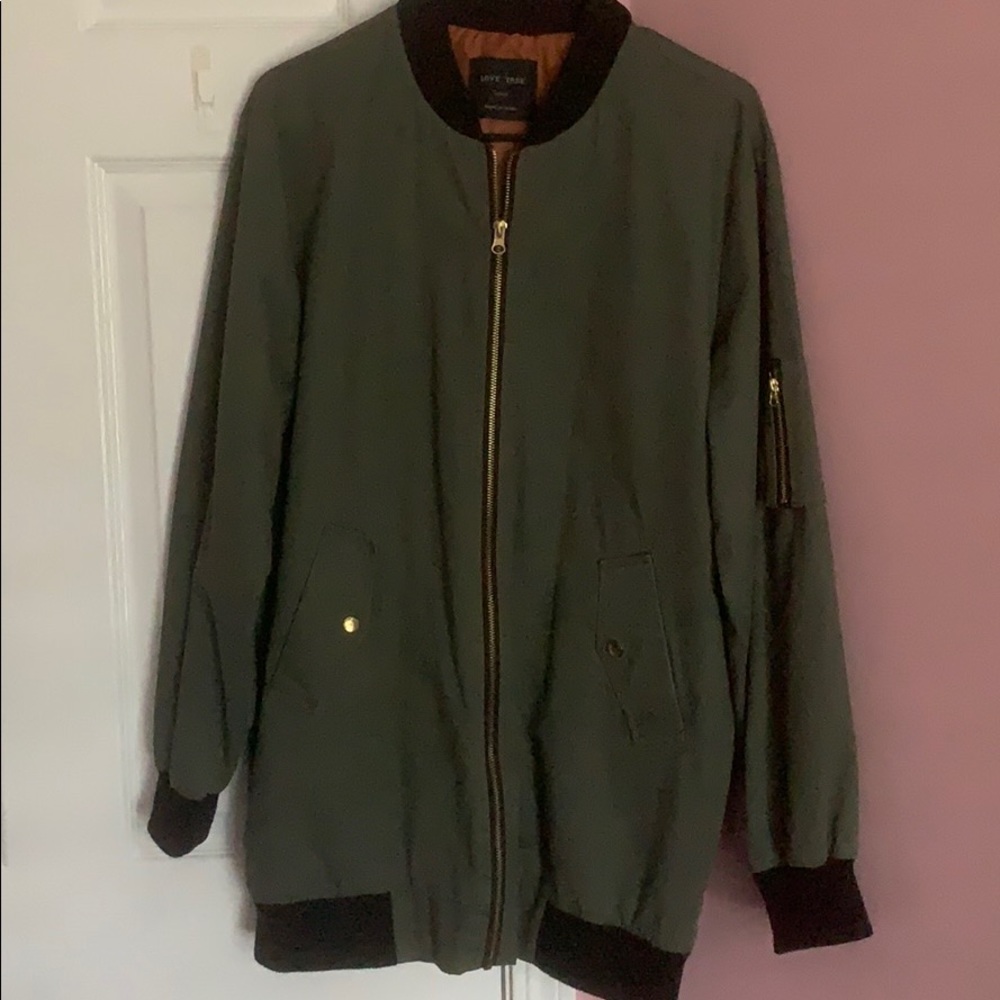 Long green jacket